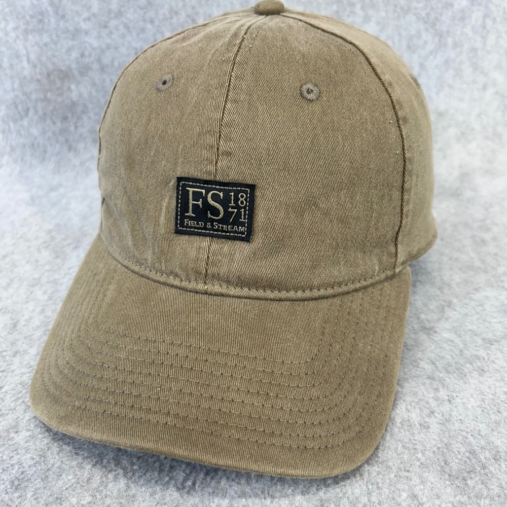 Field & Stream FS 1871 Khaki Tan Twill Baseball Cap Hat Mens Size ML